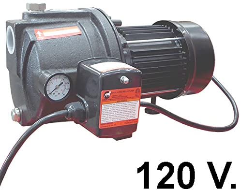 Pre-Corded Professional Grade 1HP Shallow Well Pump With Pressure Gauge