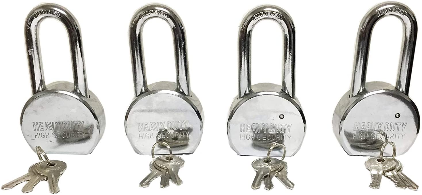 Heavy Duty Keyed Alike Set Security Padlock and Key (65mm 4 Pack)