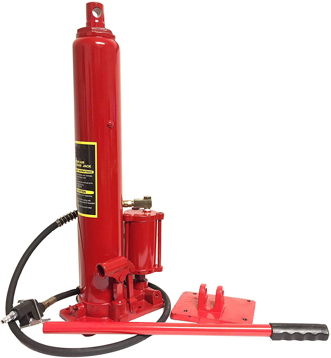 Voyager Tools 8 TON Air/Hydraulic Long Arm Ram Jack with Removable Base