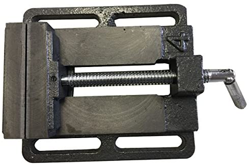 4" Flat Mounting Drill Press Vise With Perforated Mounting Points And Extra Durability For Extended Use