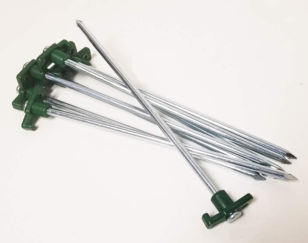 groundhog tent stakes Voyager Tools Groundhog Tent Stakes (8 Pack) Heavy Duty Camping and Gardening Pegs
