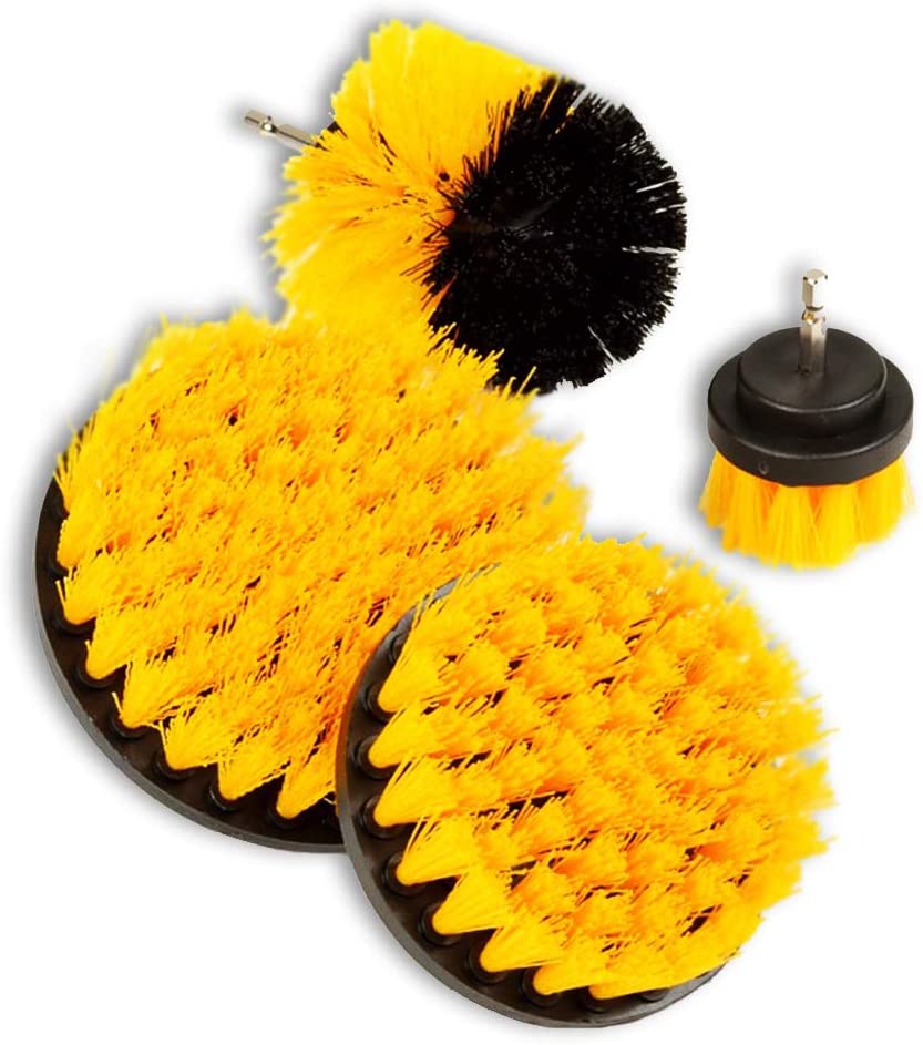 Voyager Tools Scrubber Cleaning Drill Brush 4PC Set