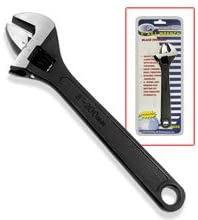 15" Professional Strength Black Wrench With Adjustable Jaw