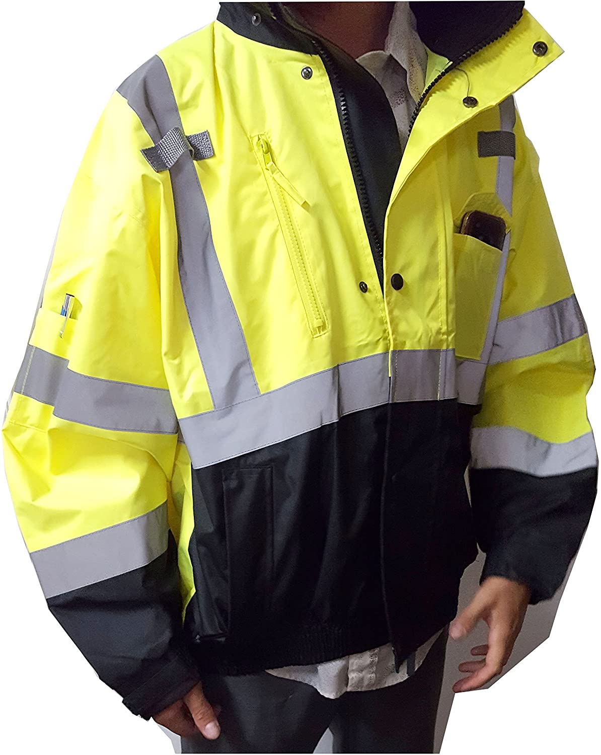 XX-Large Safety Reflective Jacket Bright Neon Yellow