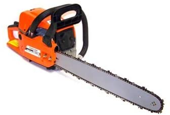 Voyager Tools Portable 52cc Gasoline Engine Chainsaw with 20" Blade and Aluminum Crank Case for Light Weight Maneuvering