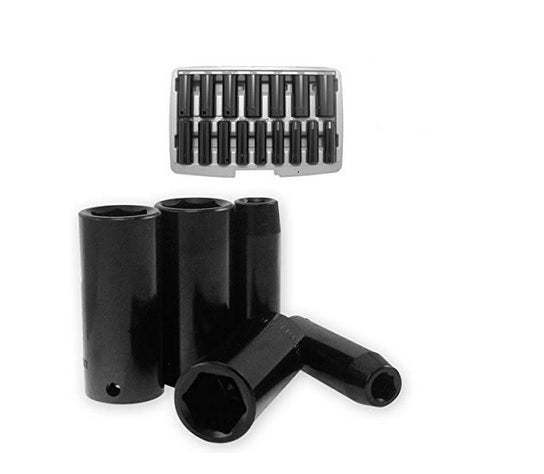 16 Pc Duometric Air Impact Socket Set 3/8" Dr. Deep Socket Set Blow Moulded Case Included