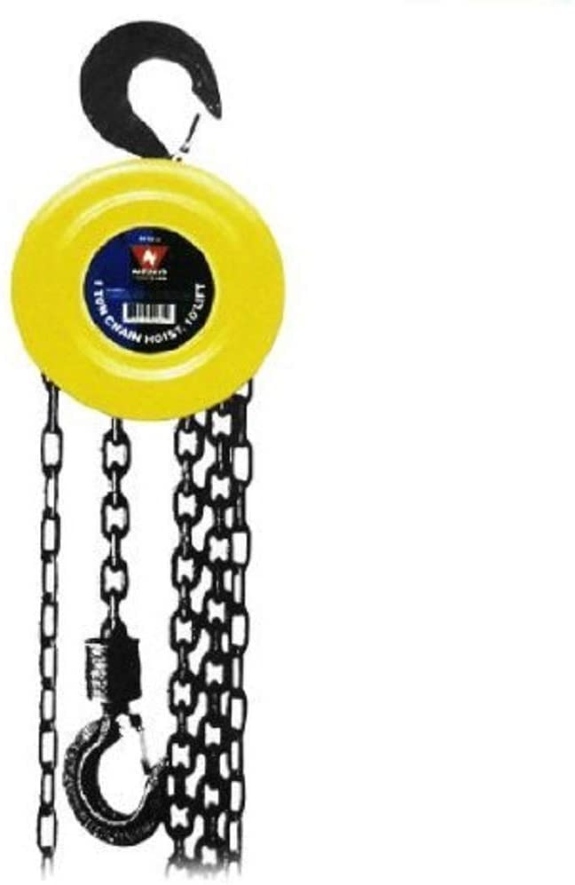 Chain Hoists 1 Ton, 20 Foot Lift, Chain Dia : 1/4"