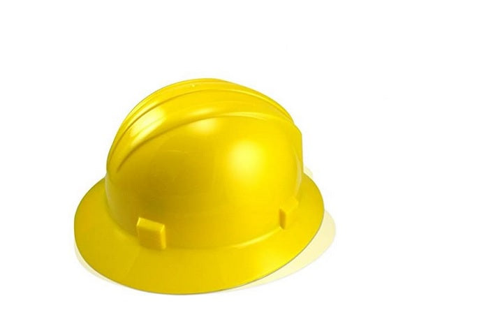 High Visibility Professional Grade Safety Helmet With Full 360 Degree Brim For Extra Protection (Yellow)