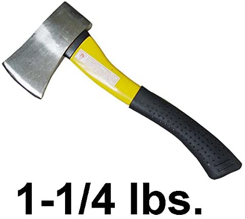 Voyager Tools Carbonized Steel Camping Axe with Comfortable Fiber Glass Handle, Durably Built for Long Lasting Performance