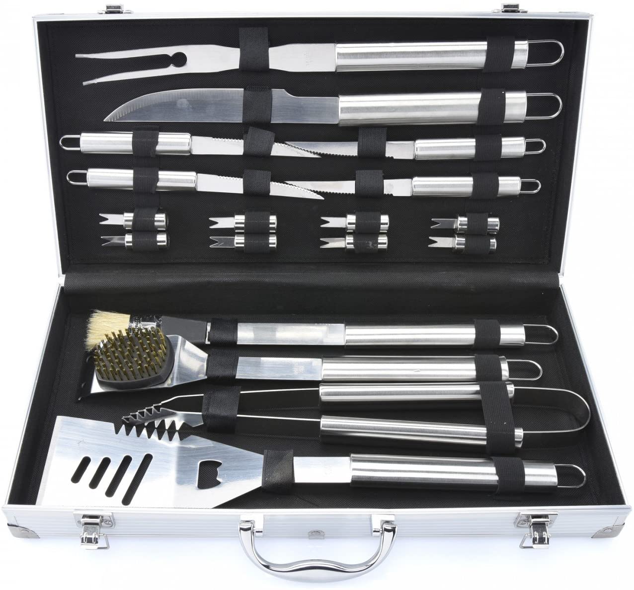 Voyager Tools Professional Grade Stainless Steel BBQ Set 19PC
