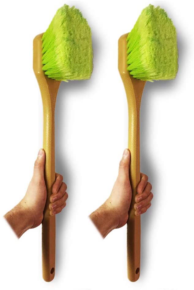Voyager Tools 20" Car Wash Brushes 2PC Long Handle