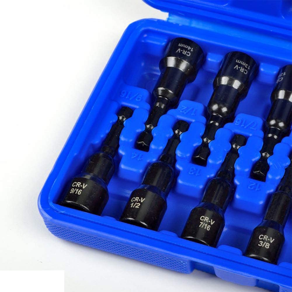 Voyager Tools Magnetic Nut Driver 12PC Setter Set