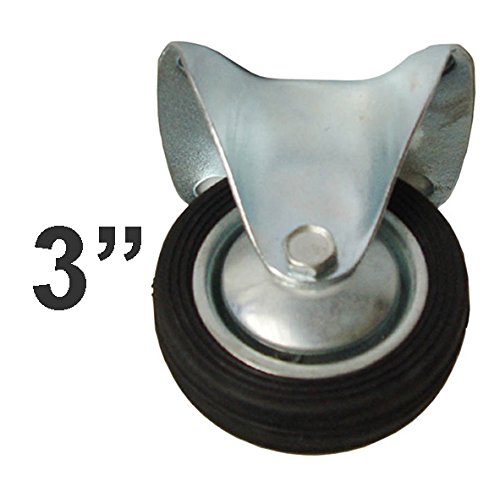 4 PK of 3" x Â¾" Flat Mounting Caster Wheels/Easy Mount Quick Connect