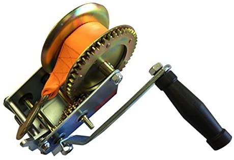 Quick Mount 2000LB Hand Winch with Tow Strap, Great for Any Project