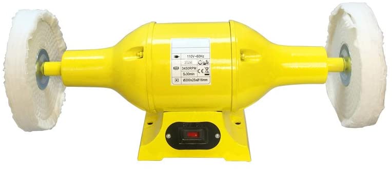 HD 8" Long Shaft Benchtop Buffer Polisher Grinder 1 HP 800 W 3450 RPM Top Bench