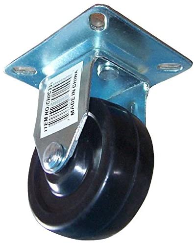 2-Â½" Stationary 4 PK Industrial Grade Rubber Caster Wheels with Perforated Mounting Holes for Quick Install