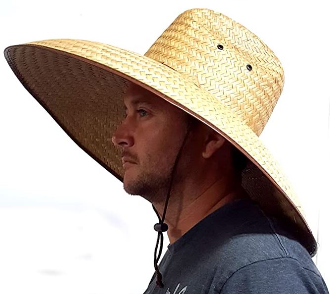 Double Weaved Hard Shell Shade Hat Large Fit Wide Brim Straw Hat Tan -  VoyagerTools