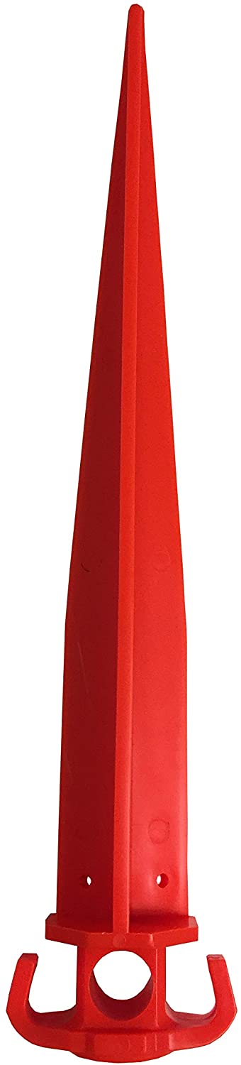 Voyager Tools 6 Pack Heavy Duty 16" Landscaping Boundary Stakes Safety Orange