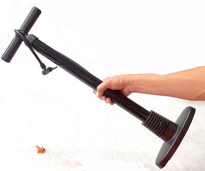 Voyager Tools Portable Floor Pump Bike Pump Heavy Duty Black Tire Inflator