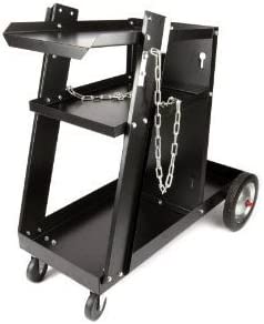 Welding Cart Roller three Tray Design with Safety Tank Chain