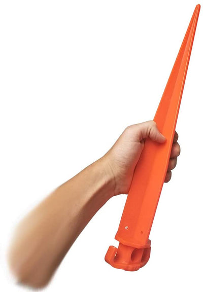 Voyager Tools 6 Pack Heavy Duty 16" Landscaping Boundary Stakes Safety Orange