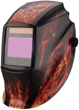 Auto Darkening Solar Welding Mask Professional Welder Helmet (Skull With Flames)
