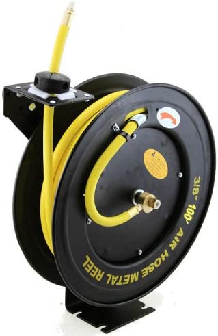 3/8" X 100' RUBBER AIR HOSE REEL