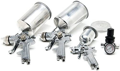 Voyager Tools 4PC Auto Painting Kit HVLP Air Spray Gun Set