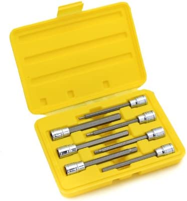 7PC 3/8" MM LONG REACH HEX SOCKET BIT SET