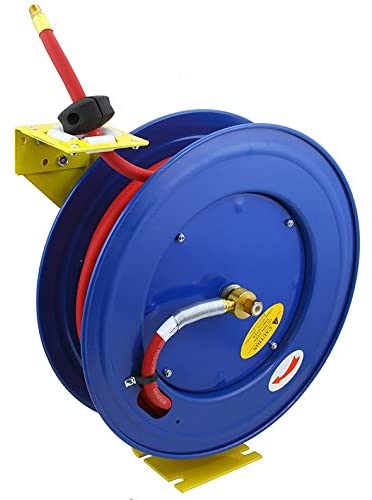 3/8"X100' RUBBER AIR HOSE PORTABLE RUBBER AIR HOSE REEL