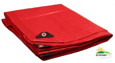 EXTRA Heavy Duty 12 mil RED Tarp 3 Ply Coated Reinforced Canopy 3 Layer