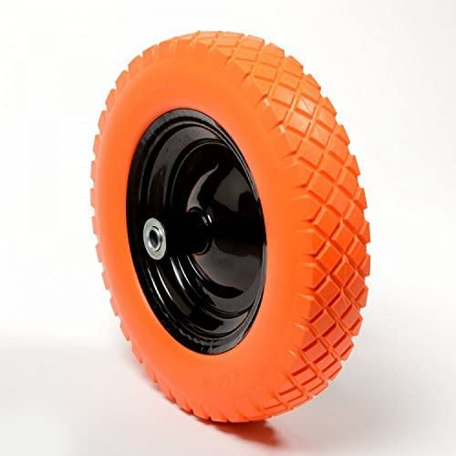 Flat Free Tire 16" Replacement Tire (Orange/Black)
