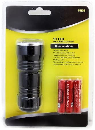 21 LED BLACK FLASHLIGHT