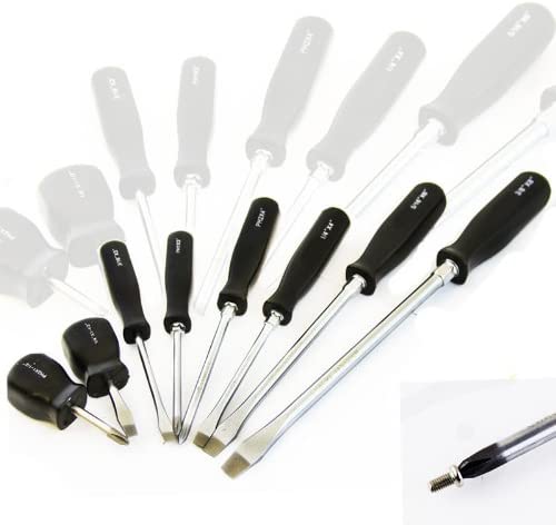 8PC BLACK CRV SCREWDRIVER SET