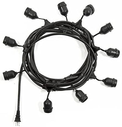 Voyager Tools Outdoor String Lights Patio Party Lights Summer Deck Lights (Bulbs Included) 25ft