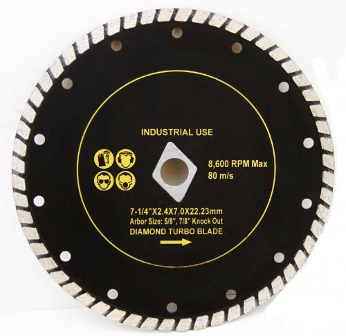 7-1/4" CONTINOUS TURBO DIAMOND BLADE