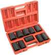 10PC 1" (MM) SHALLOW IMPACT SOCKET SET CrV
