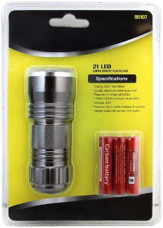 21 LED GUNMETAL FLASHLIGHT
