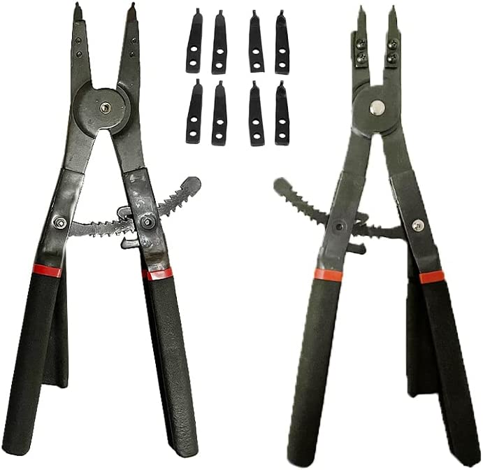 Strong Grip 16" Snap Ring Pliers 2pc Set Interchangeable 45° 90° Tips