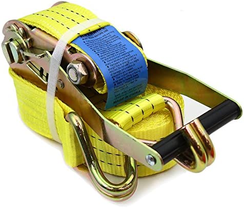 2"X27' J Hook Ratchet Tie Down Heavy Duty Strap Up To 8,000LB