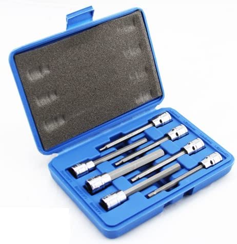 7PC 3/8" SAE LONG REACH HEX SOCKET BIT SET