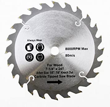 7-1/4"X24T CARBIDE SAW BLADE