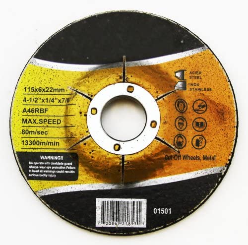 Grinding Wheel 4-1/2"x1/4"x7/8" Industrial Grade Gring Wheel