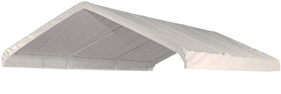 Valanced 20'X20' White Canopy Replacement Cover Top Roof Tarp Shade Vehicle Cover Finished Size 18'.6 x 20'