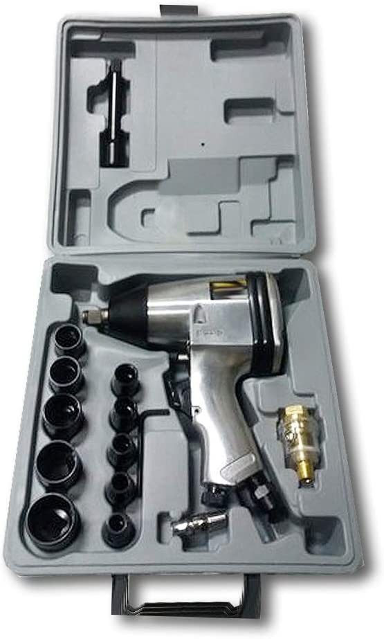 Voyager Tools 1/2" Air Impact Wrench Kit 17PC Metric