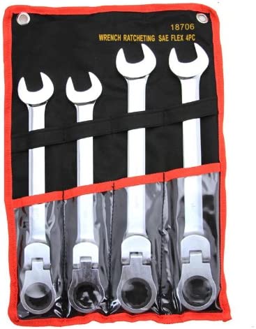 4PC SAE JUMBO FLEX RATCHETING WRENCH SET