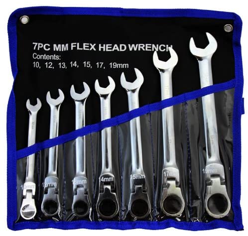 7PC MM FLEX RATCHETING WRENCH SET