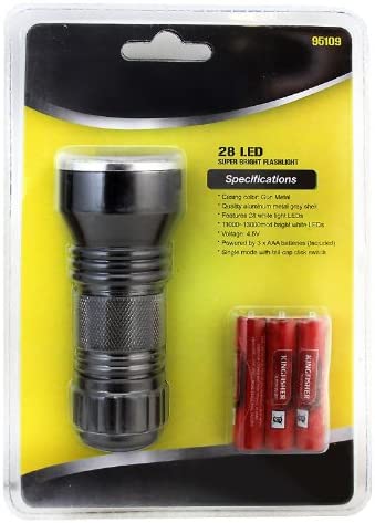 28 LED GUNMETAL FLASHLIGHT