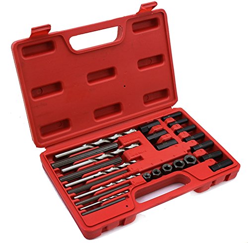 25pc Screw Extractor/Drill & Guide Set Universal Fastener Remover