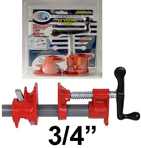 6 Pack ¾" Threaded Pipe Professional Grade Gluing Clamps